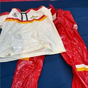 Red and White Rain Suit Le Coq Sportif